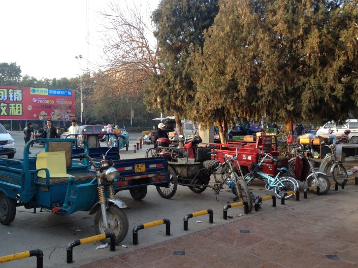 Die Dreiräder in China sind typisch